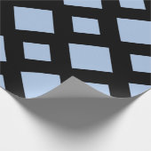 Light Blue Diamonds auf Black Geschenkpapier (Ecke)