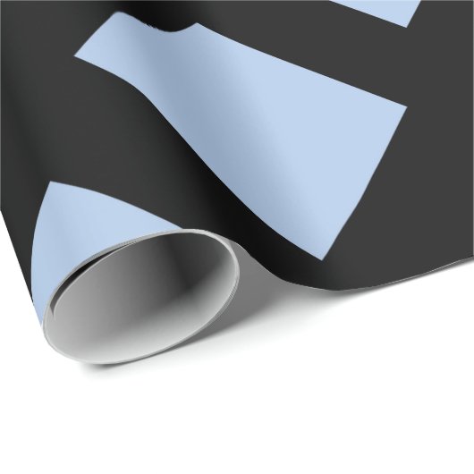 Light Blue Diamonds auf Black Geschenkpapier (Rolleneckpunkt)