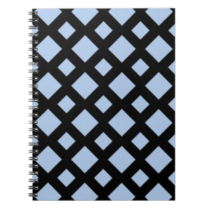 Light Blue Diamonds auf Black Notizblock