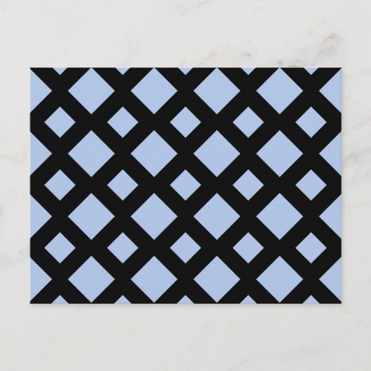 Light Blue Diamonds auf Black Postkarte (Vorderseite)