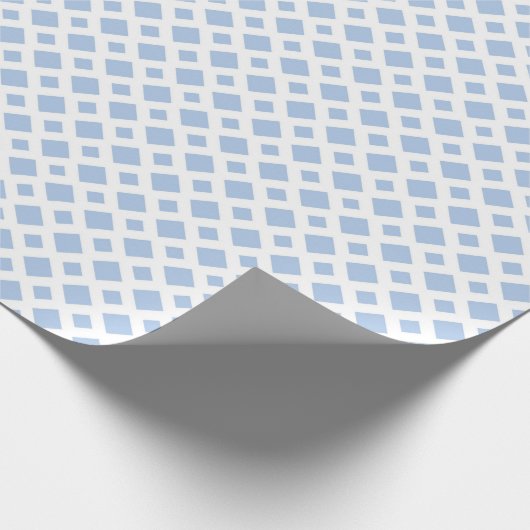 Light Blue Diamonds auf White Geschenkpapier (Ecke)