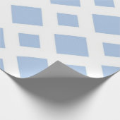 Light Blue Diamonds auf White Geschenkpapier (Ecke)