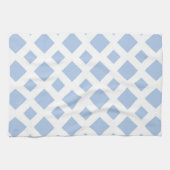 Light Blue Diamonds auf White Geschirrtuch (Horizontal)