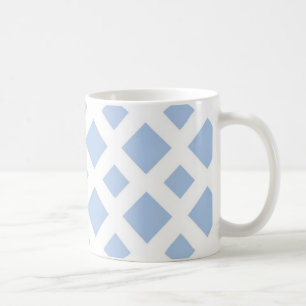 Light Blue Diamonds auf White Kaffeetasse