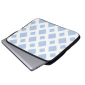 Light Blue Diamonds auf White Laptopschutzhülle (Vorne Knopf)