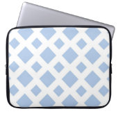 Light Blue Diamonds auf White Laptopschutzhülle (Vorderseite)