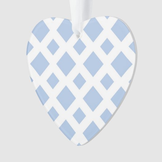 Light Blue Diamonds auf White Ornament (Vorderseite)
