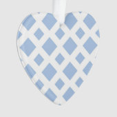 Light Blue Diamonds auf White Ornament (Vorderseite)