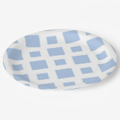 Light Blue Diamonds auf White Pappteller (Schrägansicht)