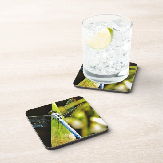 Light Blue Dragonfly Untersetzer (Rechte Seite)