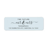 Light Blue Elegant Chic Future MR und MRS Adresse (Vorne)