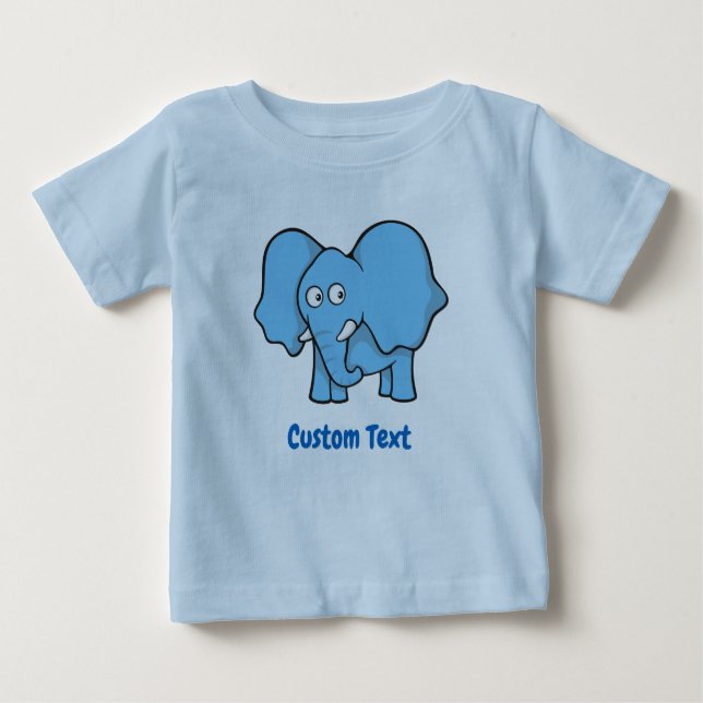 Light Blue Elephant Baby T-shirt (Vorderseite)