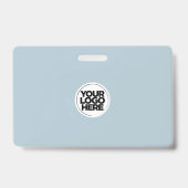 Light Blue Employee Business Foto Mitarbeiter ID Ausweis (Rückseite)