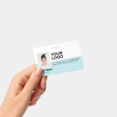Light Blue Employee Moderne Foto ID Security Ausweis (Handheld)