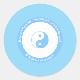 Light Blue Evil Eye for Peace and Solitude Runder Aufkleber