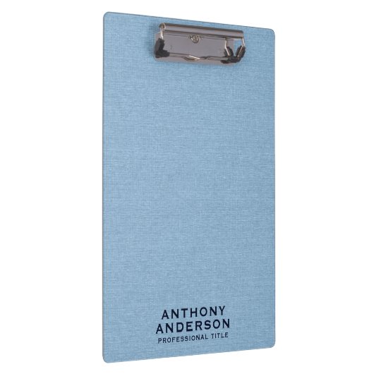 Light Blue Fabric Texture Klemmbrett (Rechts)