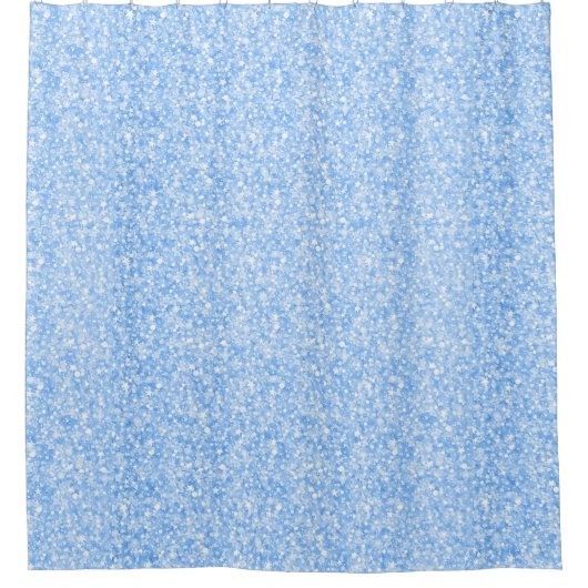 Light Blue Faux Glitter & Sparkles Duschvorhang (Vorderseite)