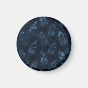Light Blue Ferne gegen dunkelblauen Hintergrund Magnet