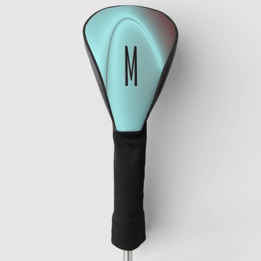 Light Blue Flash Initial Golf Headcover (Vorderseite)
