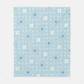 Light blue floral and geometric seamless backgroun fleecedecke (Vorderseite)