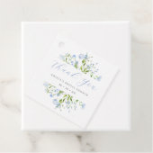 Light Blue Floral Brautparty Vielen Dank Geschenkanhänger (Beispiel)