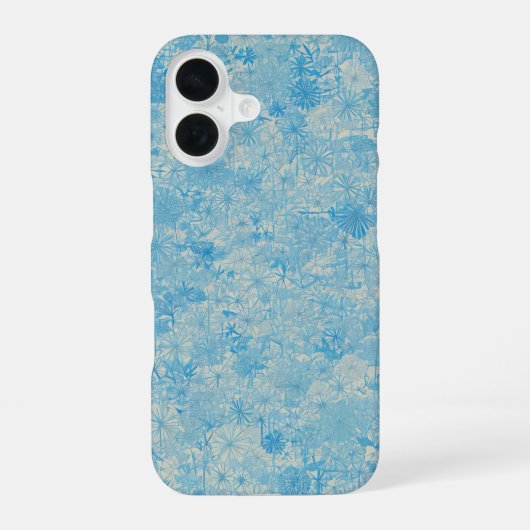 Light Blue Floral Field Phone Case iPhone 16 Hülle (Rückseite)