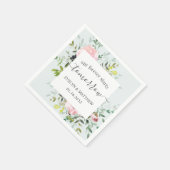 Light Blue Floral Forever Start Tomorrow Probe Serviette (Ecke)