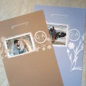 Light Blue Floral, Foto Wedding Candy Bar Wrapper