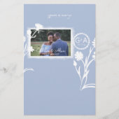 Light Blue Floral, Foto Wedding Candy Bar Wrapper (Vorderseite)