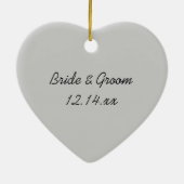 Light Blue Floral Highlights Verlobung Keramikornament (Hinten)