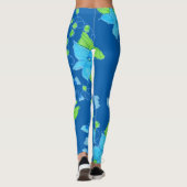 Light Blue Floral Leggings (Rückseite)