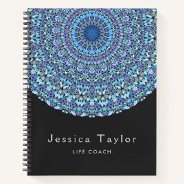Light Blue Floral Mandala Notizblock