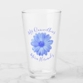 Light Blue Floral Quinceañera Glas (Vorderseite)