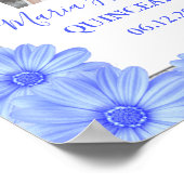 Light Blue Floral Quinceanera Poster (Ecke)