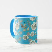 Light Blue Floral Tasse (Vorderseite Links)