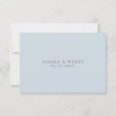 Light Blue Floral Wedding Food Allergie UAWG RSVP Karte (Rückseite)