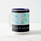 Light Blue Flower Coffee Tasse (Vorderseite Links)