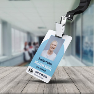 Light Blue Foto Ihr Logo Hospital ID Ausweis