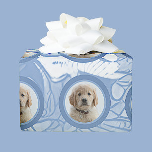 Light Blue Foto Pet Mama Oma Dog Lover Geschenk Geschenkpapier
