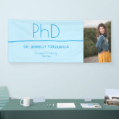 Light Blue Foto PhD Abschluss Banner (Messe)