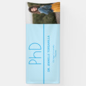 Light Blue Foto PhD Abschluss Banner (Vertikal)