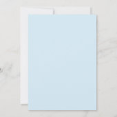 Light Blue Foto Save the Date Einladung (Rückseite)
