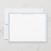 Light Blue Frame Note Card Einladung (Vorderseite)