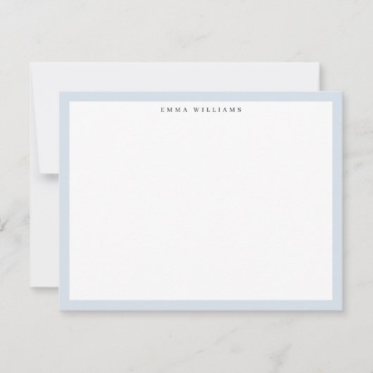 Light Blue Frame Note Card Einladung (Vorderseite)