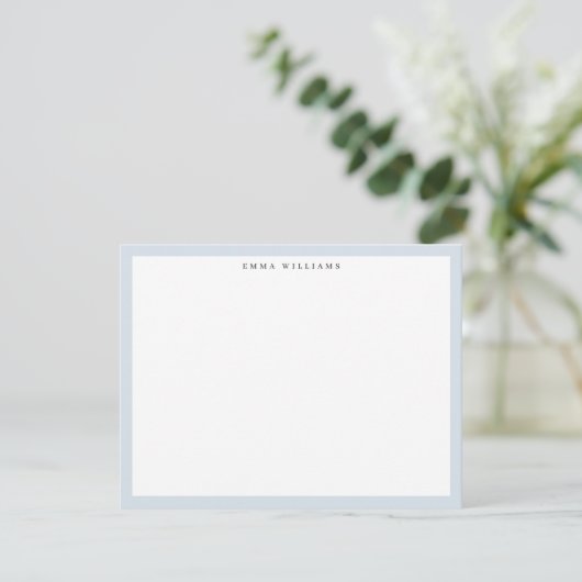 Light Blue Frame Note Card Einladung (Stehend Vorderseite)
