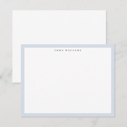 Light Blue Frame Note Card Einladung (Vorne/Hinten)