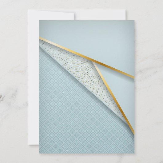 Light Blue Frame Star Juden Bar Mitzvah Einladung (Rückseite)