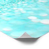 Light Blue Funkelnd Glitzer Butterfly Princess Poster (Ecke)