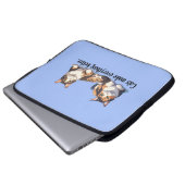 Light Blue Funny Cat Thema Notebook Elektronik Bag Laptopschutzhülle (Vorne Knopf)
