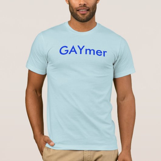 Light Blue GAYmer T - Shirt (Vorderseite)
